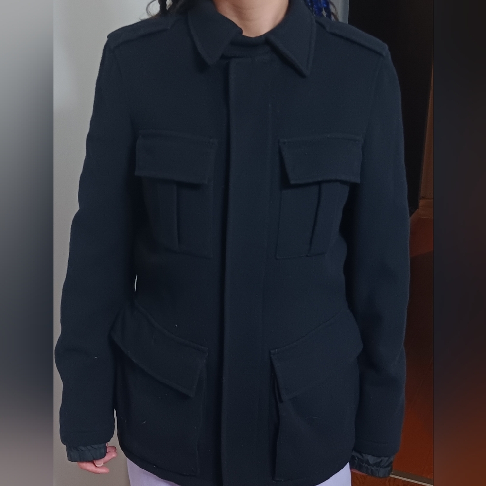Prada Men's Black Military Jacket